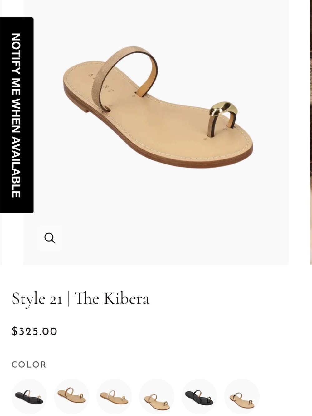 Style 21 The Kibera Leather Sandal — Gold/Tan